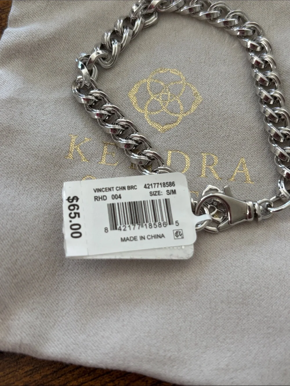 Vincent Chain Bracelet in Vintage Silver
